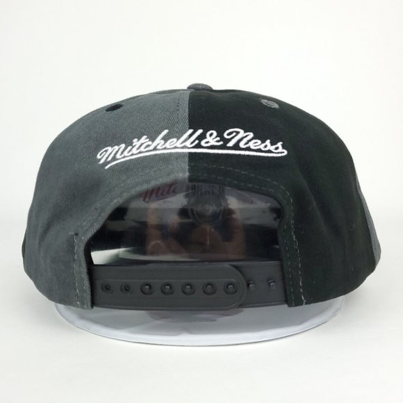 Brooklyn Nets Mitchell & Ness NBA Deadstock Snapback Hat 3D‎ Logo Gray Black Cap - Picture 6 of 9